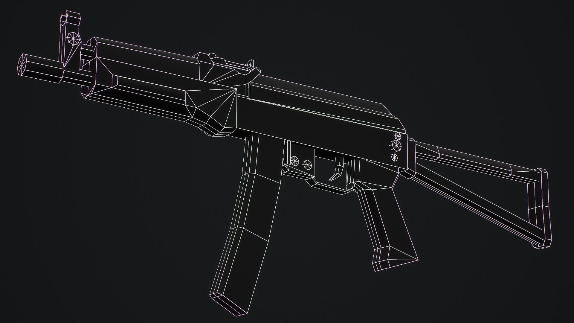 PP-19 Vityaz SMG - Low Poly Game Ready Low-poly 3D model_16