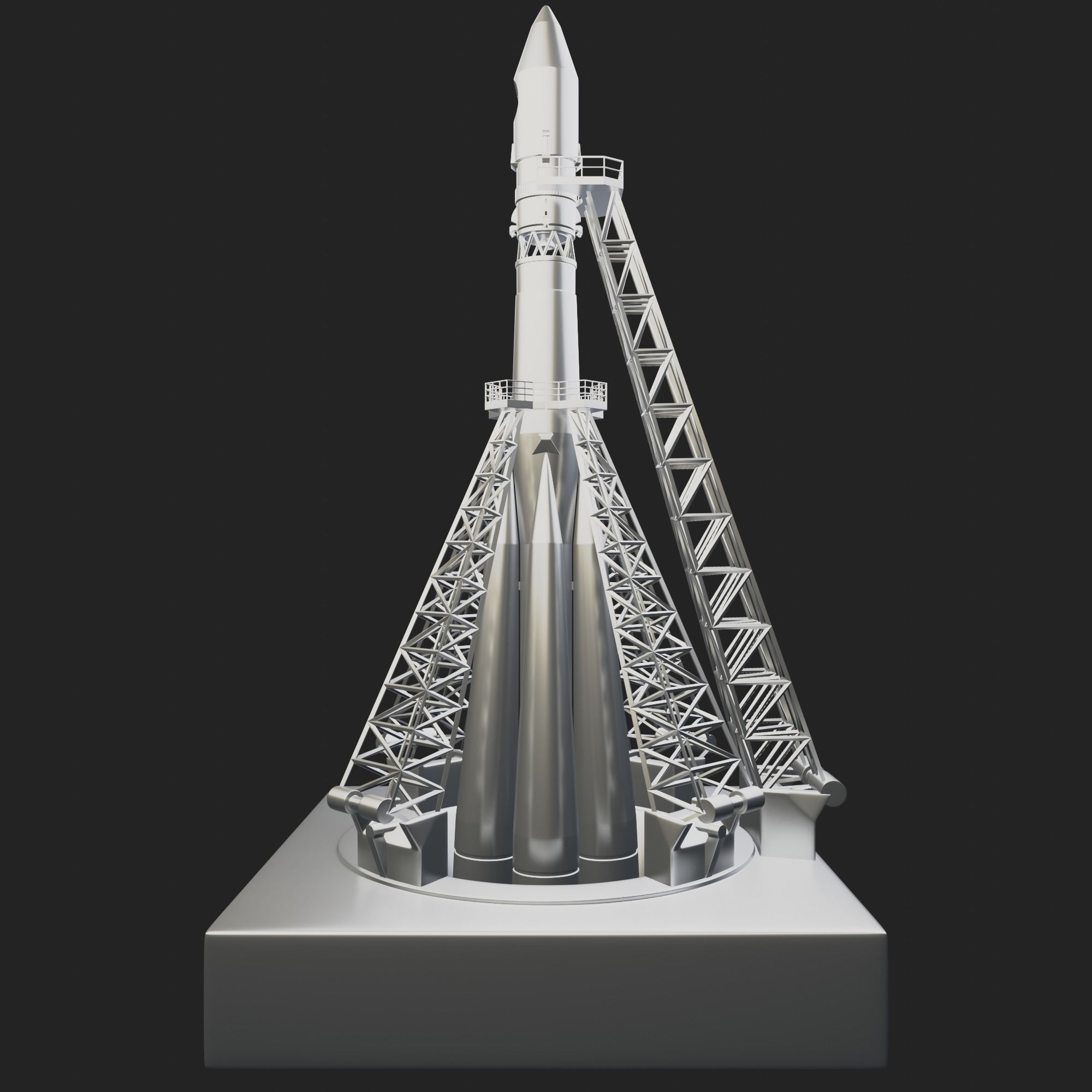 Vostok Rocket Soviet Union Spaceship 3D print model_7