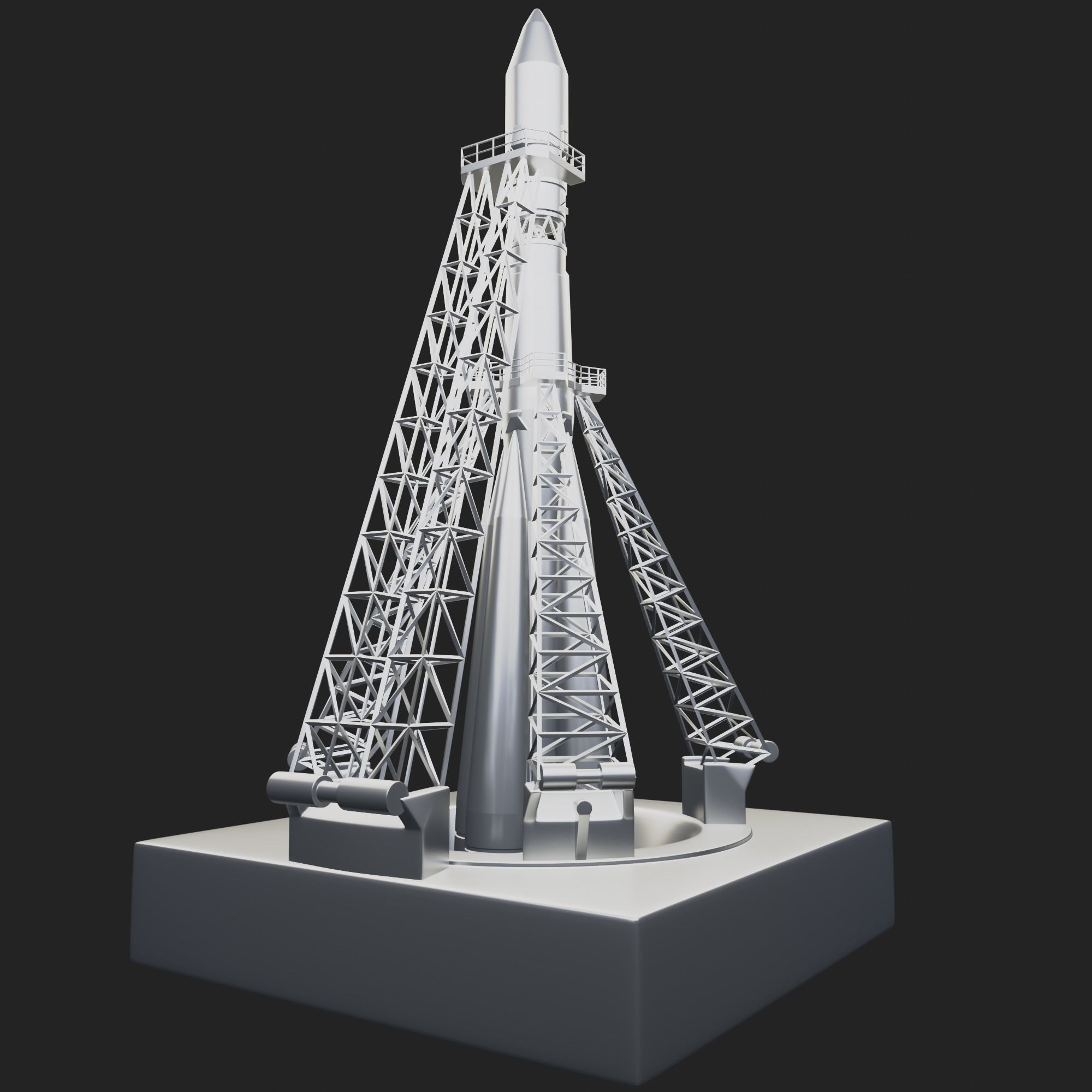 Vostok Rocket Soviet Union Spaceship 3D print model_5