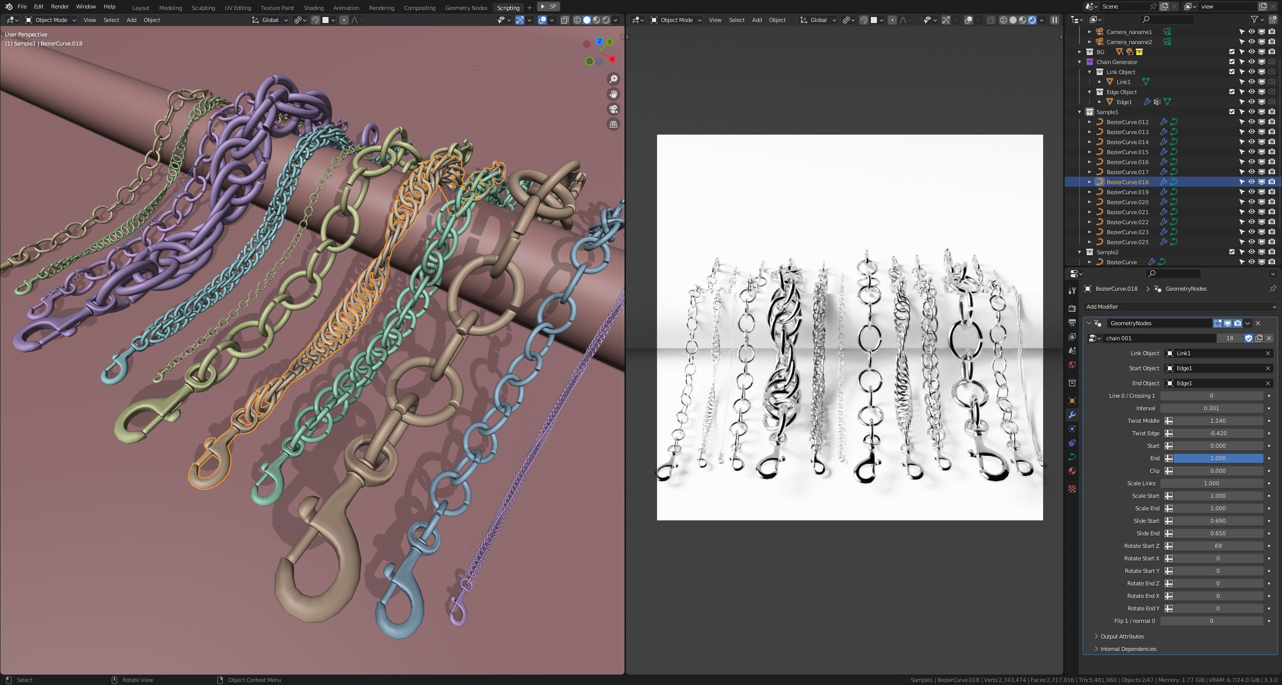 Blender Chain Generator Free Free 3D model_3