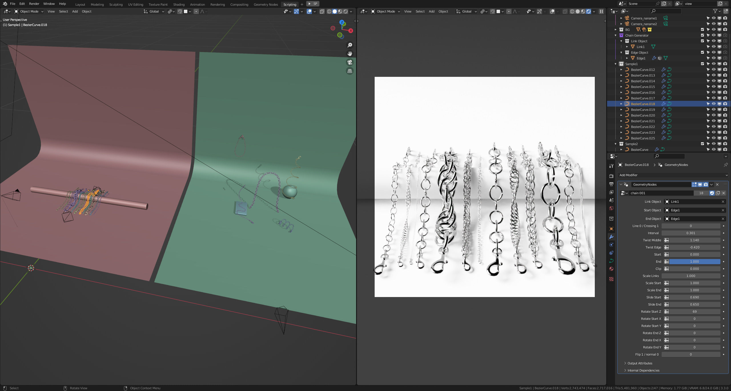 Blender Chain Generator Free Free 3D model_4