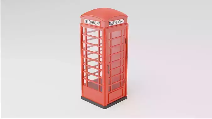 Phone Box Low Polly 3D Model Game Ready