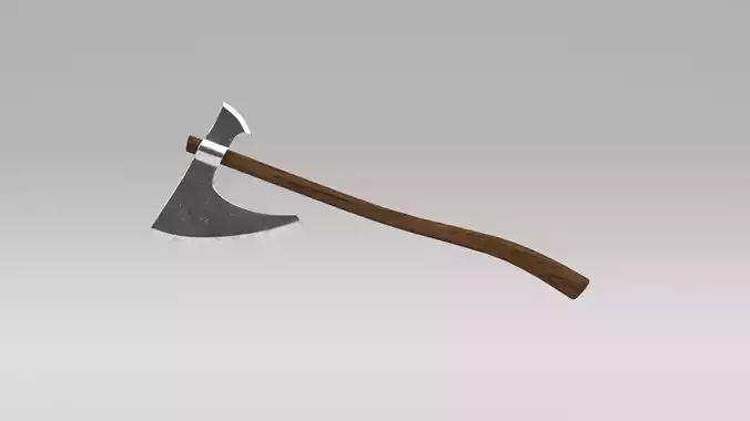 Medieval Axe GAME RADY  Low-poly 3D model