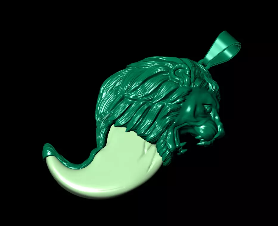 LION HEAD NAIL PENDENT 3D print model