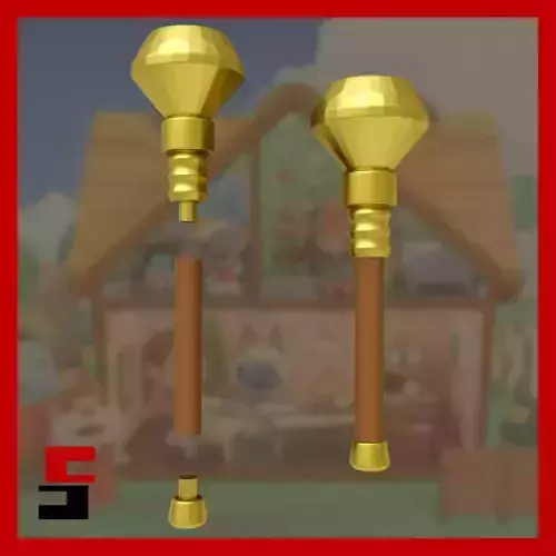 Animal Crossing Golden Wand Replica Prop