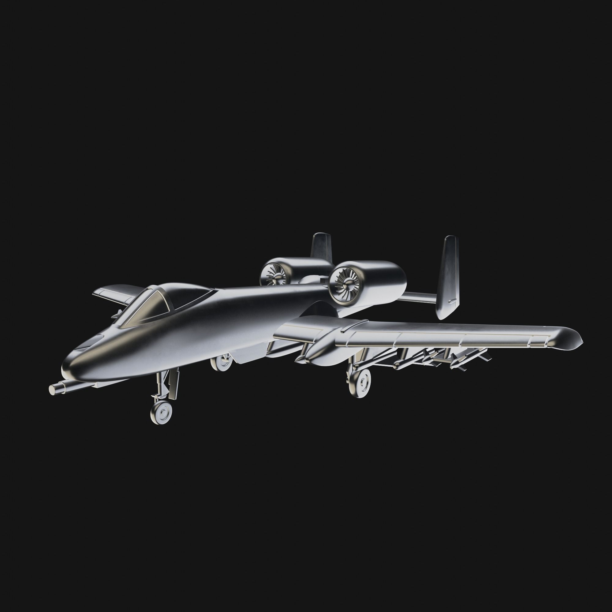 Airplane A10 Warthog Scale 1 50 Fairchild Republic  3D print model_3