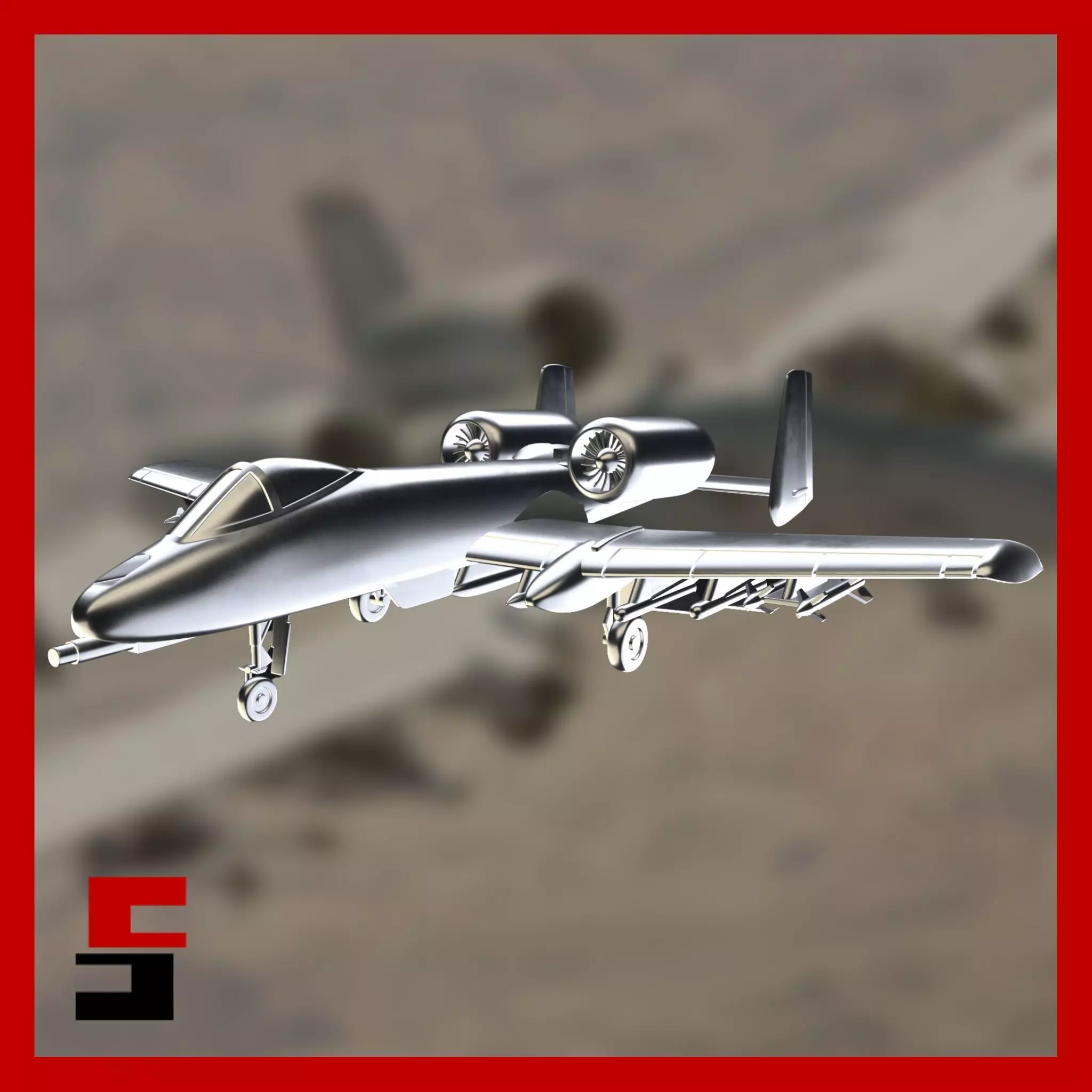Airplane A10 Warthog Scale 1 50 Fairchild Republic  3D print model_0