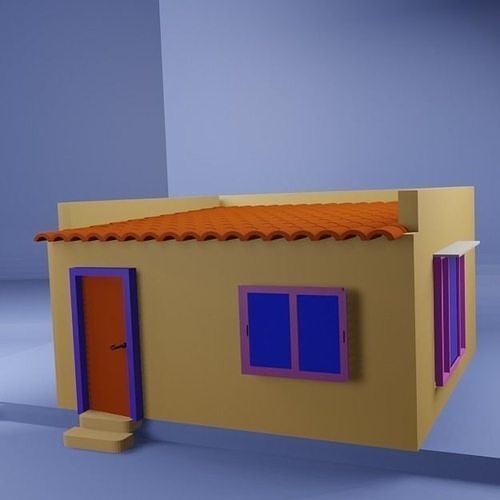 3d Home house Free low-poly 3D model