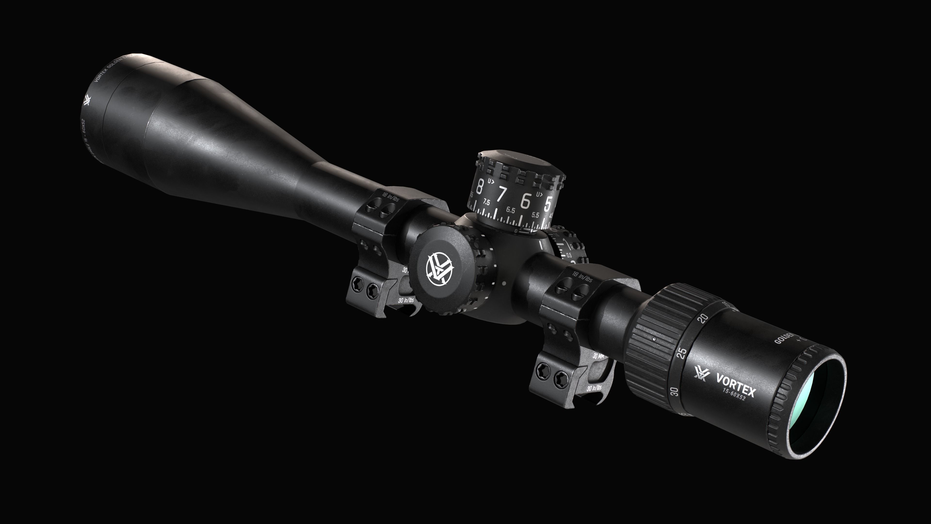 Variable optic rifle scope Vortex GOLDEN EAGLE Low-poly 3D model_9