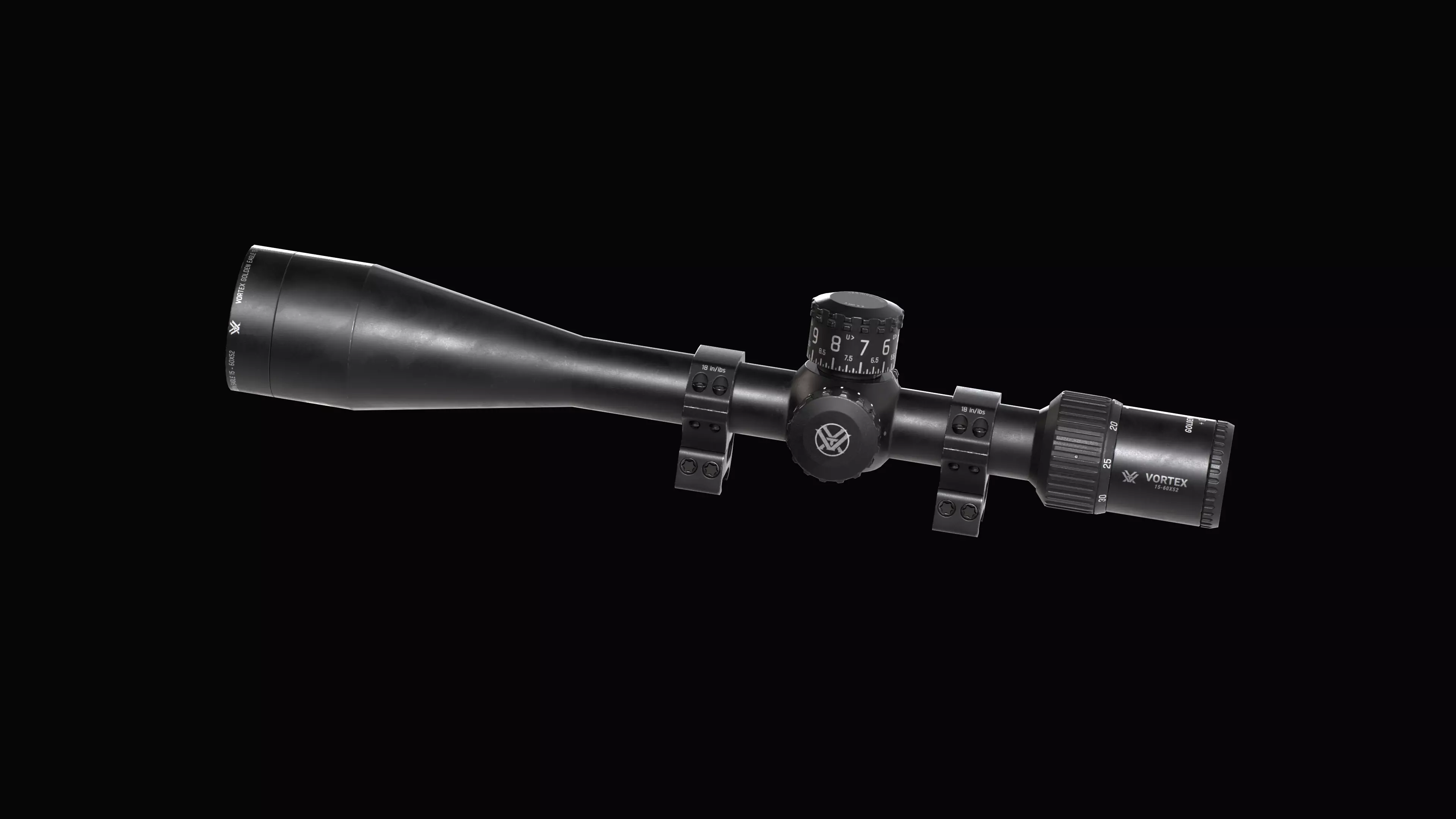 Variable optic rifle scope Vortex GOLDEN EAGLE Low-poly 3D model_0