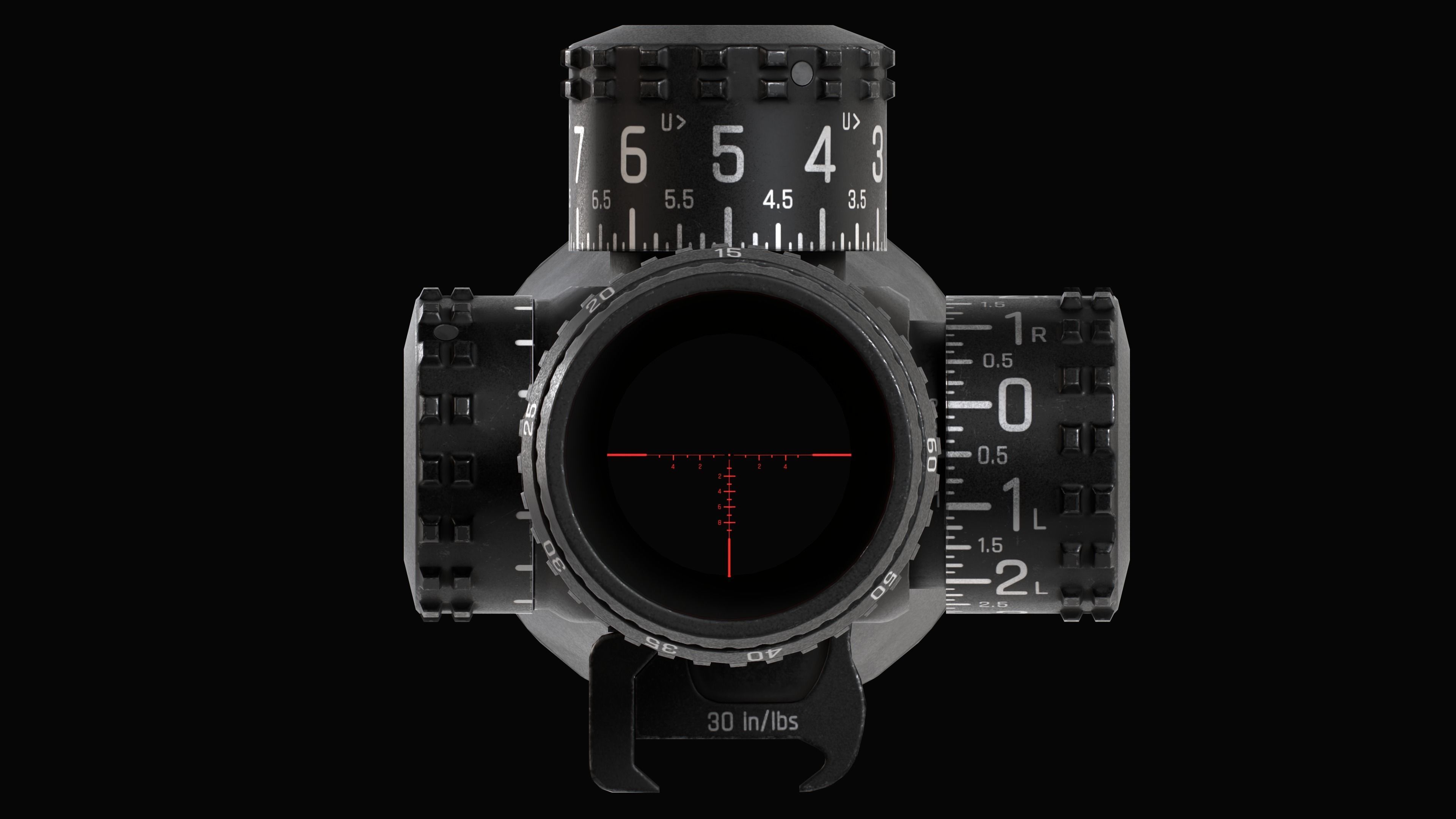 Variable optic rifle scope Vortex GOLDEN EAGLE Low-poly 3D model_15