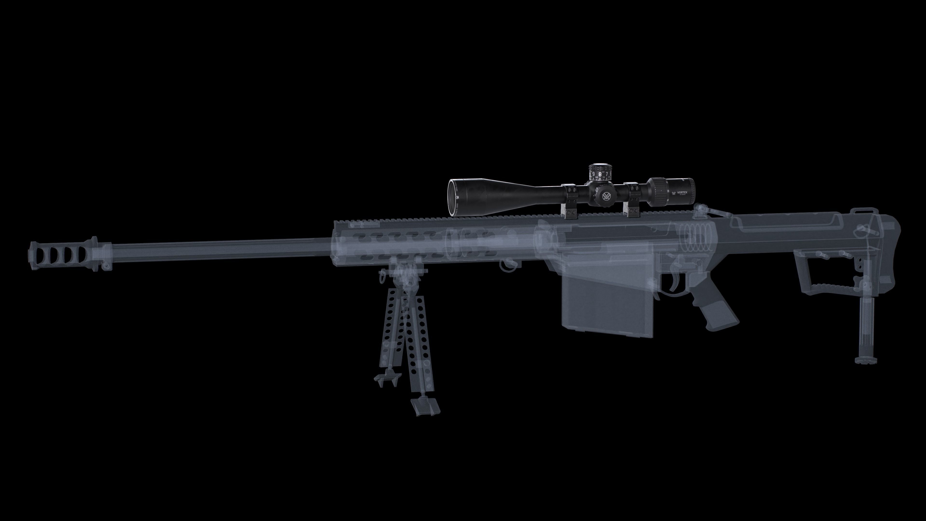 Variable optic rifle scope Vortex GOLDEN EAGLE Low-poly 3D model_3