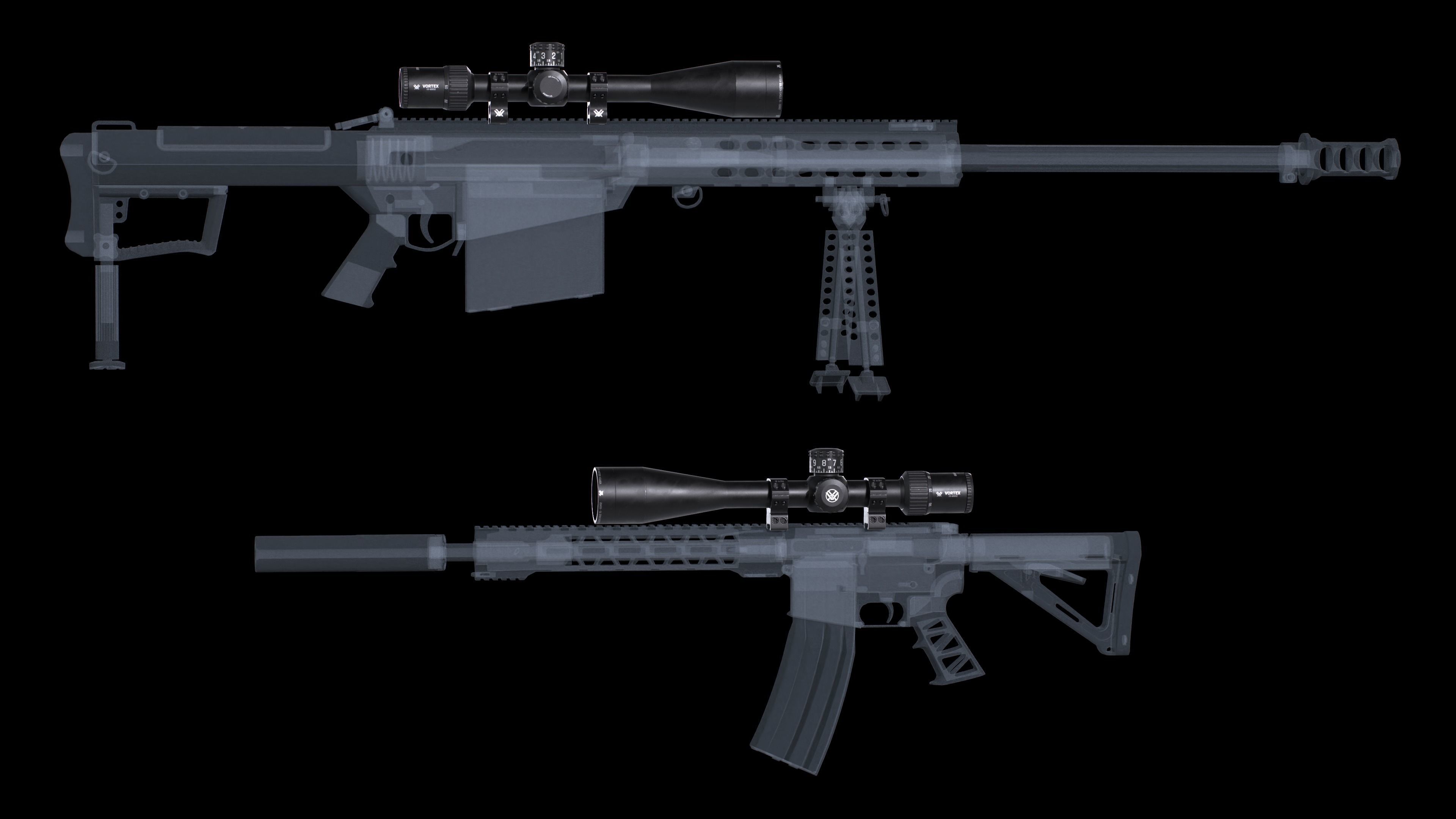 Variable optic rifle scope Vortex GOLDEN EAGLE Low-poly 3D model_5