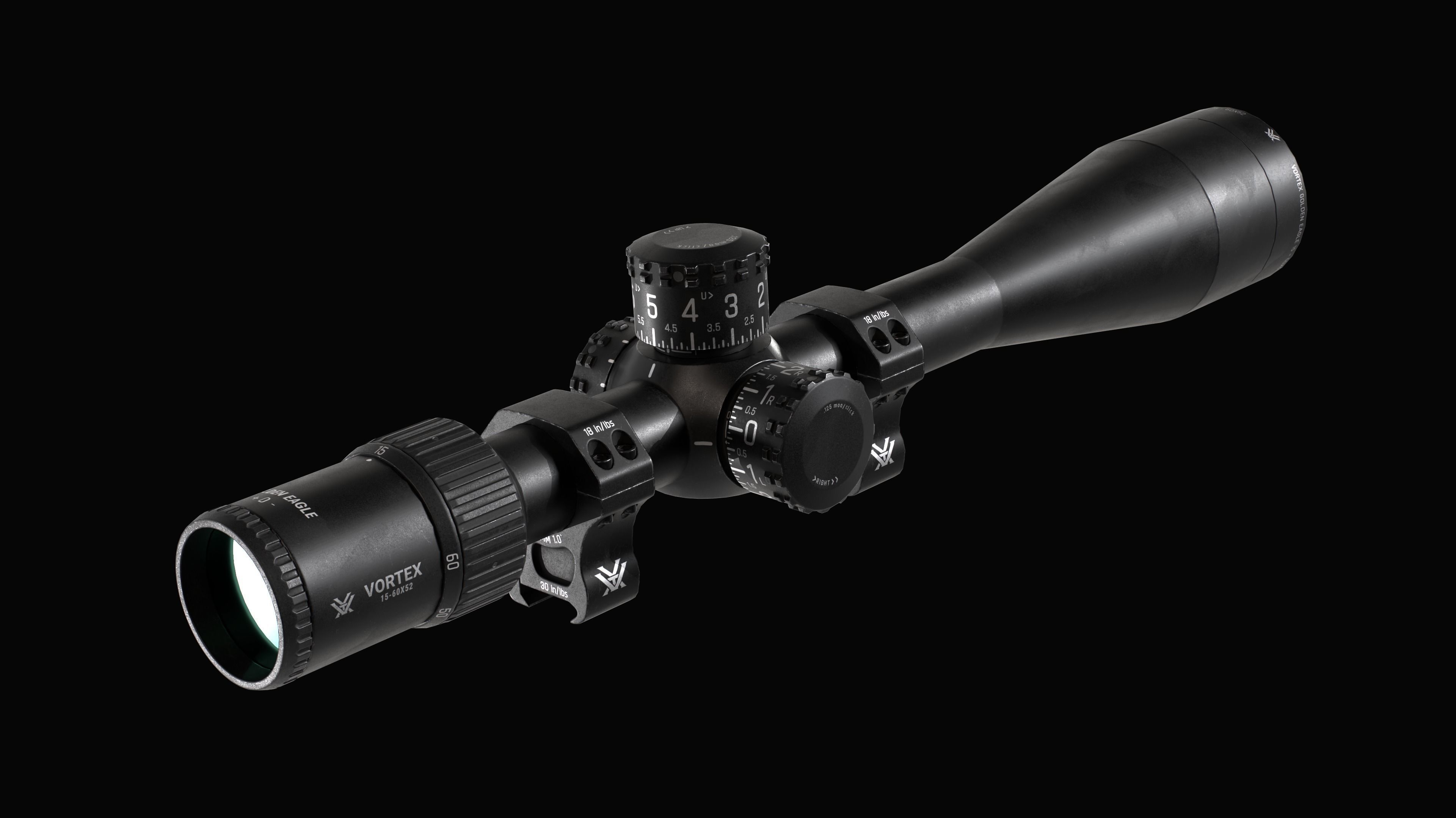 Variable optic rifle scope Vortex GOLDEN EAGLE Low-poly 3D model_10