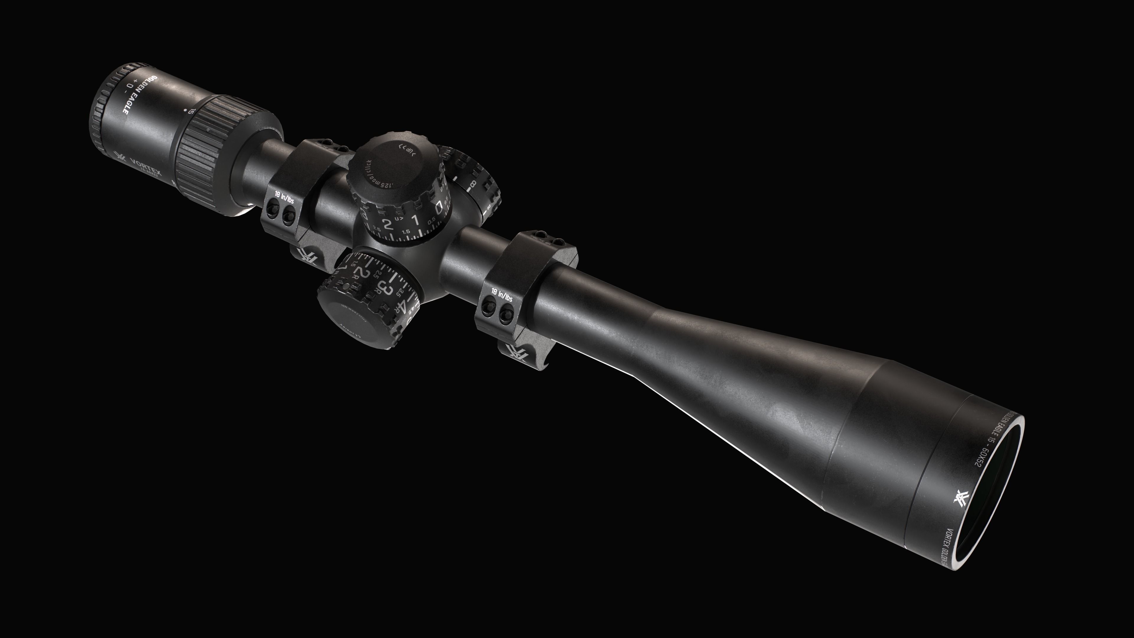 Variable optic rifle scope Vortex GOLDEN EAGLE Low-poly 3D model_12