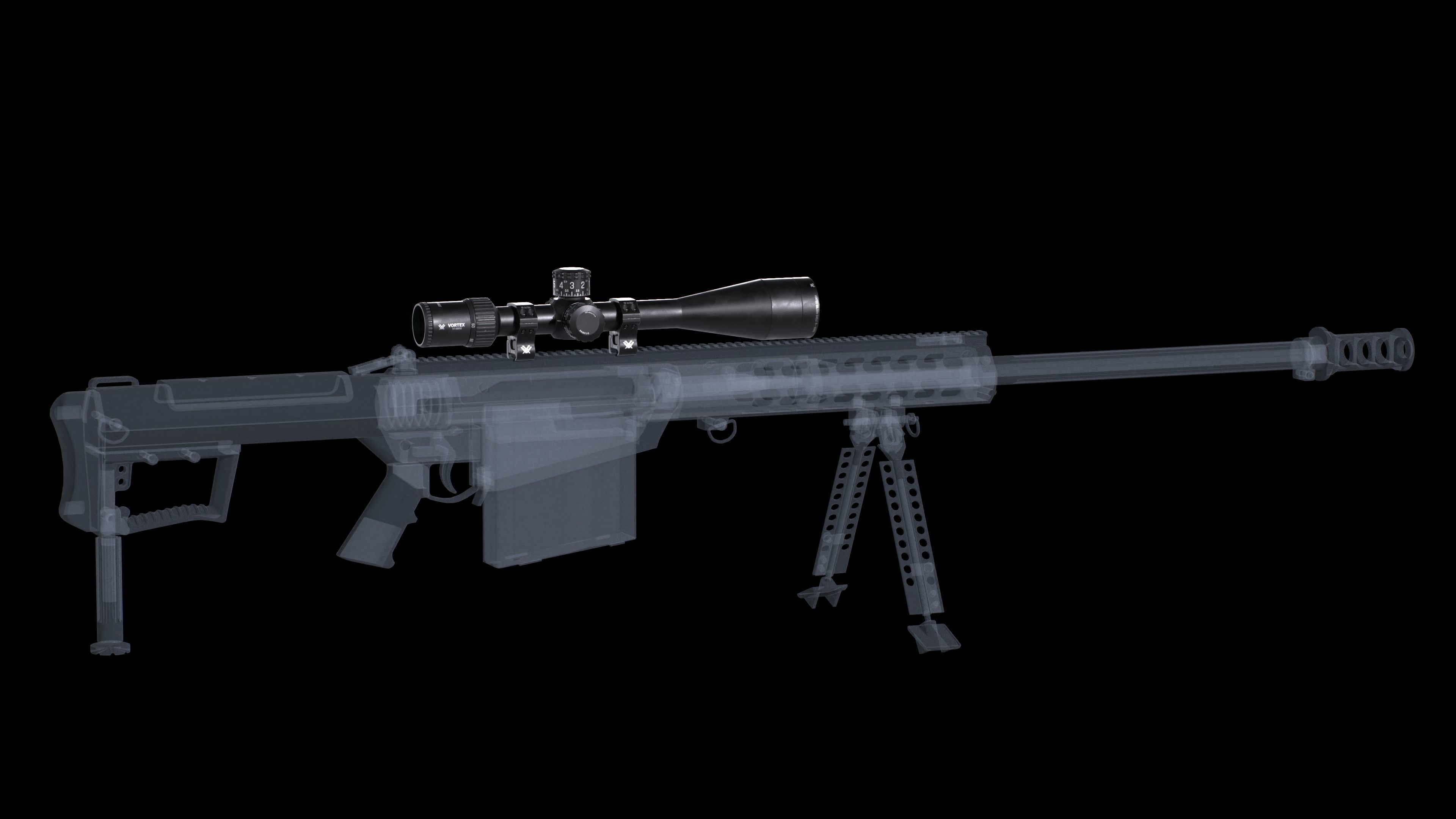 Variable optic rifle scope Vortex GOLDEN EAGLE Low-poly 3D model_4