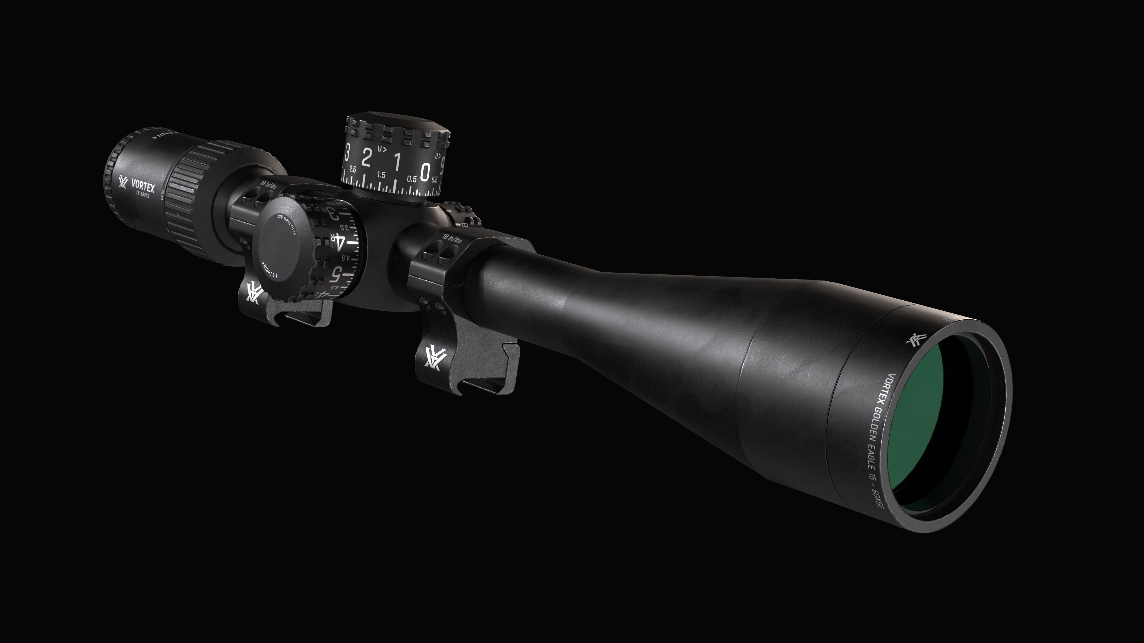 Variable optic rifle scope Vortex GOLDEN EAGLE Low-poly 3D model_11