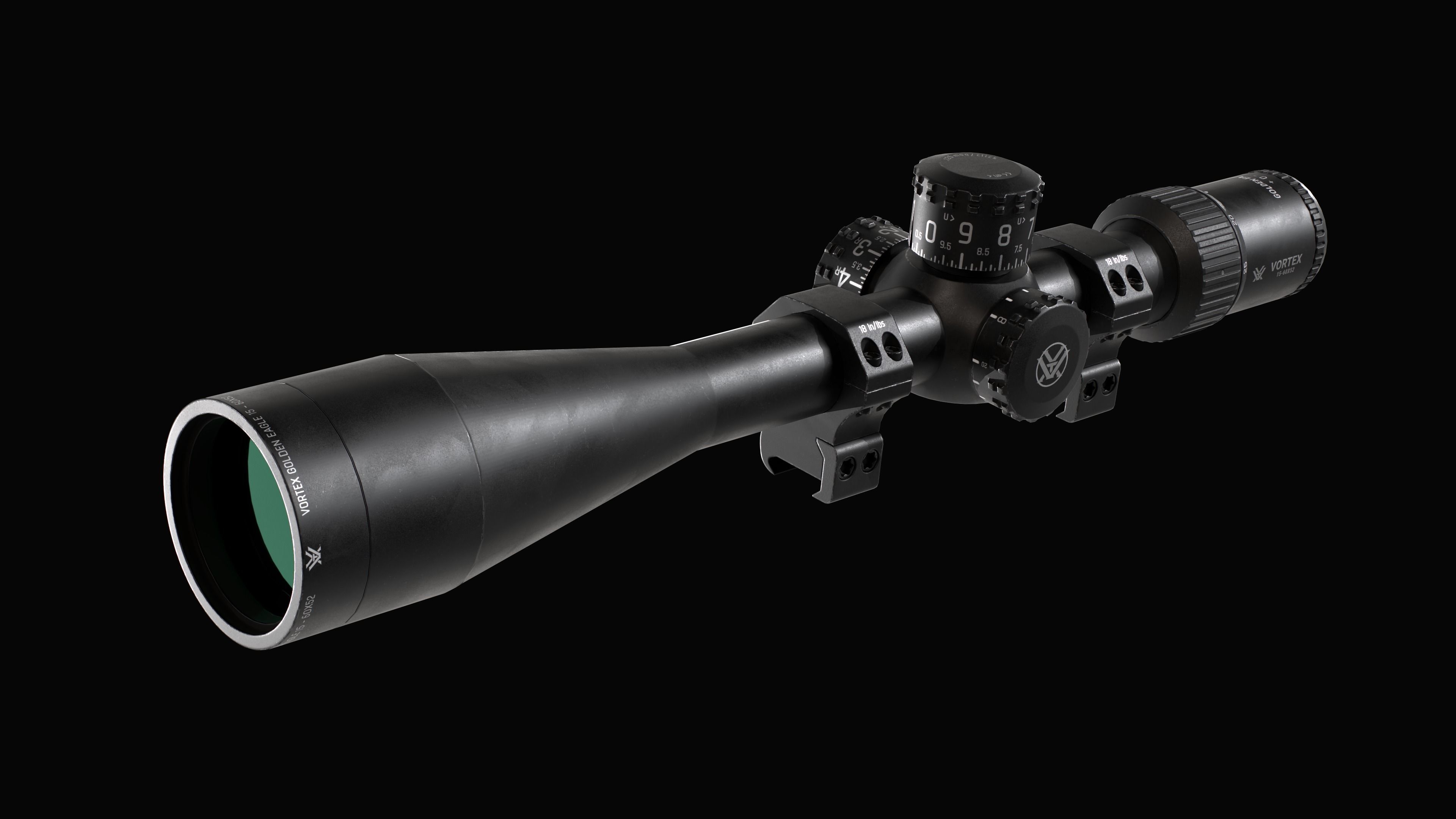 Variable optic rifle scope Vortex GOLDEN EAGLE Low-poly 3D model_8