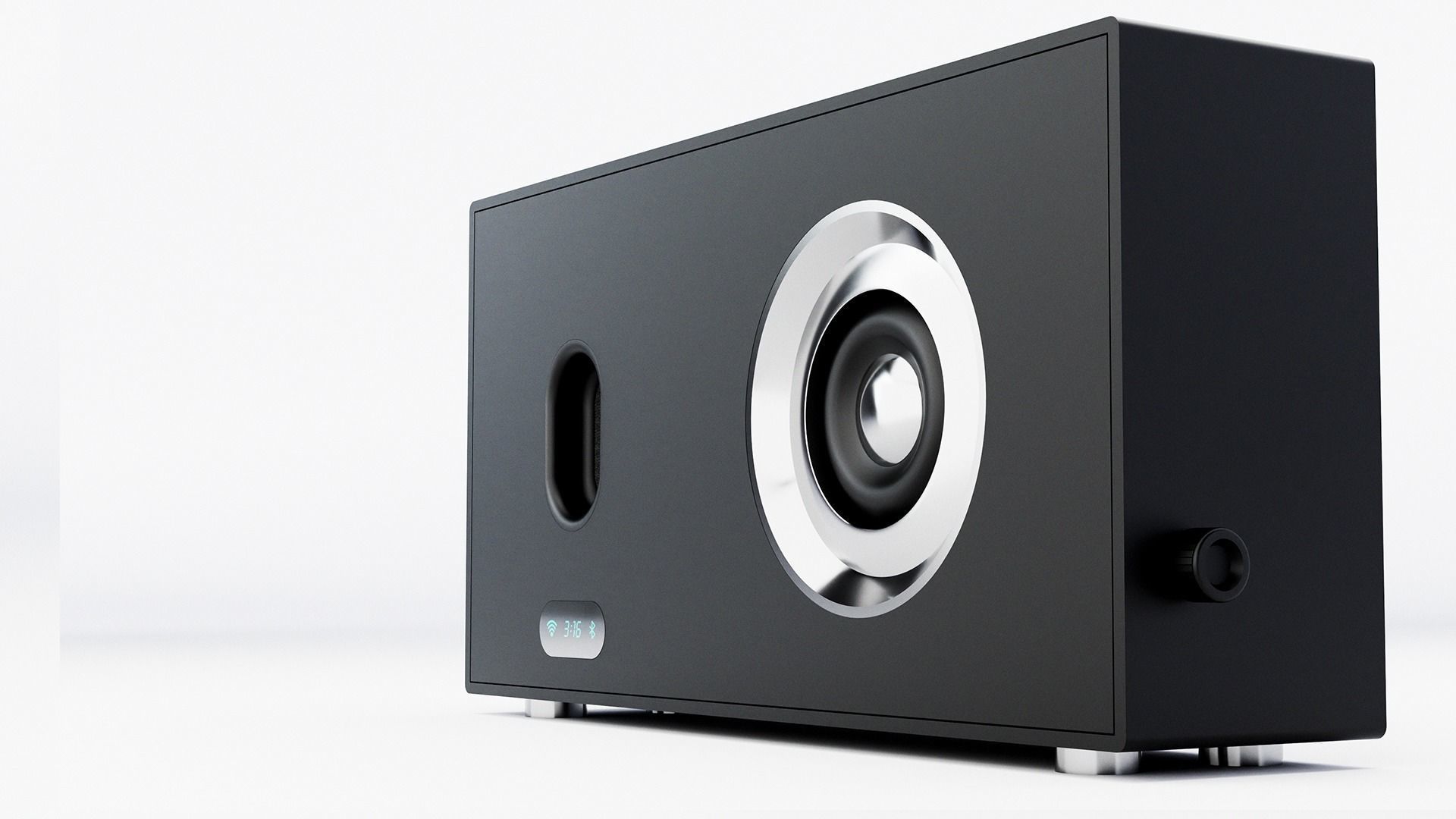 Audio System nf7 black Low-poly 3D model_3
