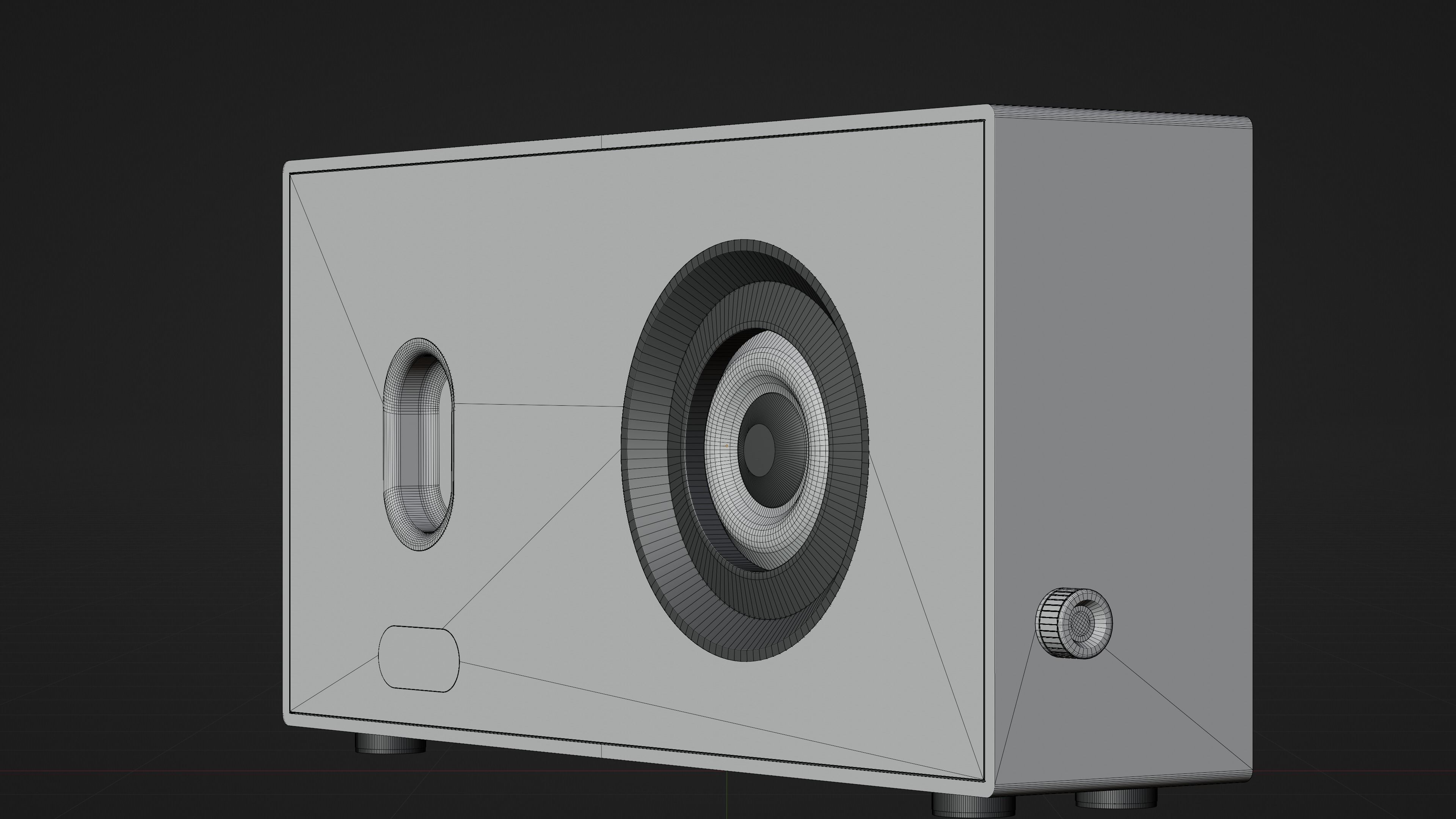 Audio System nf7 black Low-poly 3D model_6