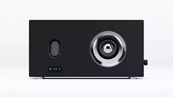 Audio System nf7 black Low-poly 3D model
