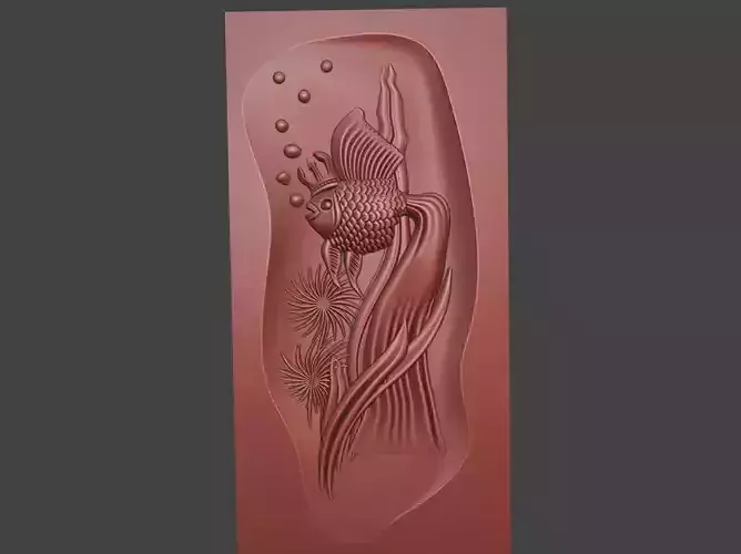 Fish Princess Bas Relief Design Artcam file 3D print model
