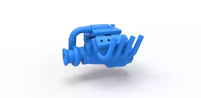 Funny car Turbo Engine V8 Scale 1 to 25