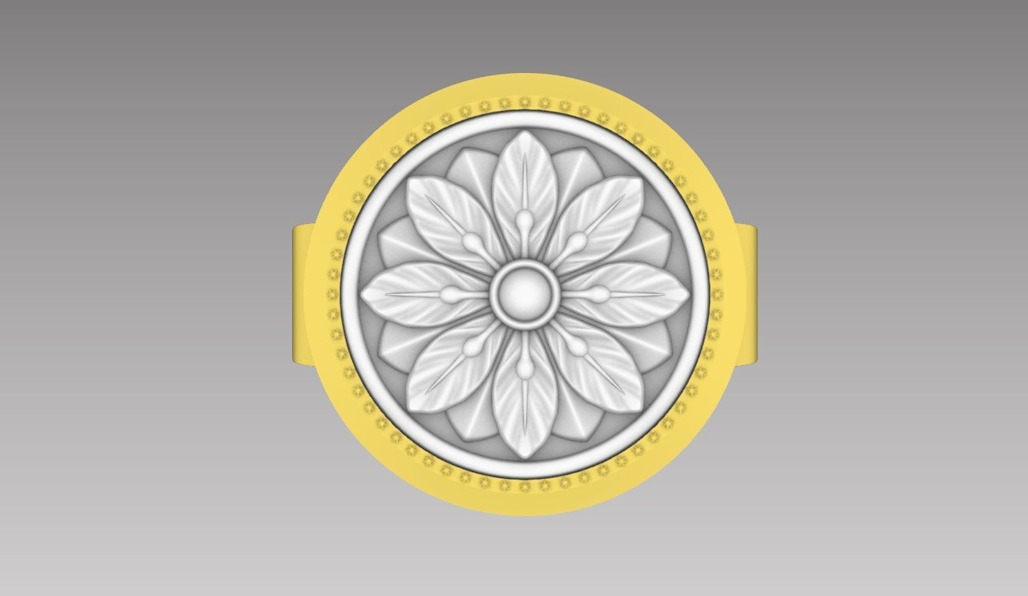 Flower Design Ring Jewelry  3D print model_2