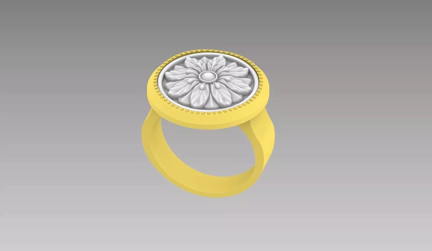 Flower Design Ring Jewelry  3D print model_0