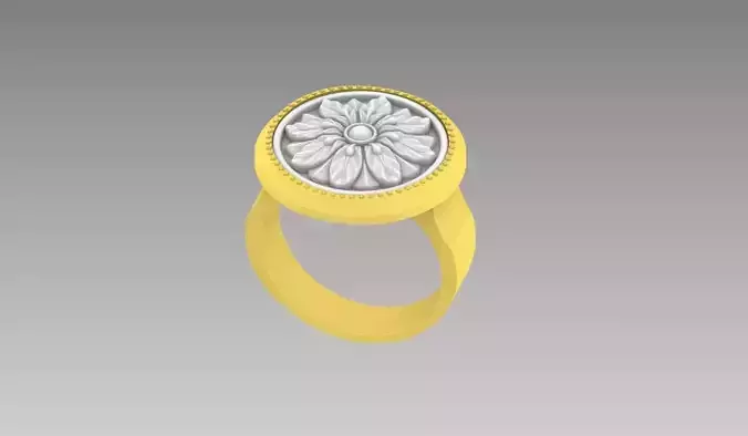 Flower Design Ring Jewelry  3D print model
