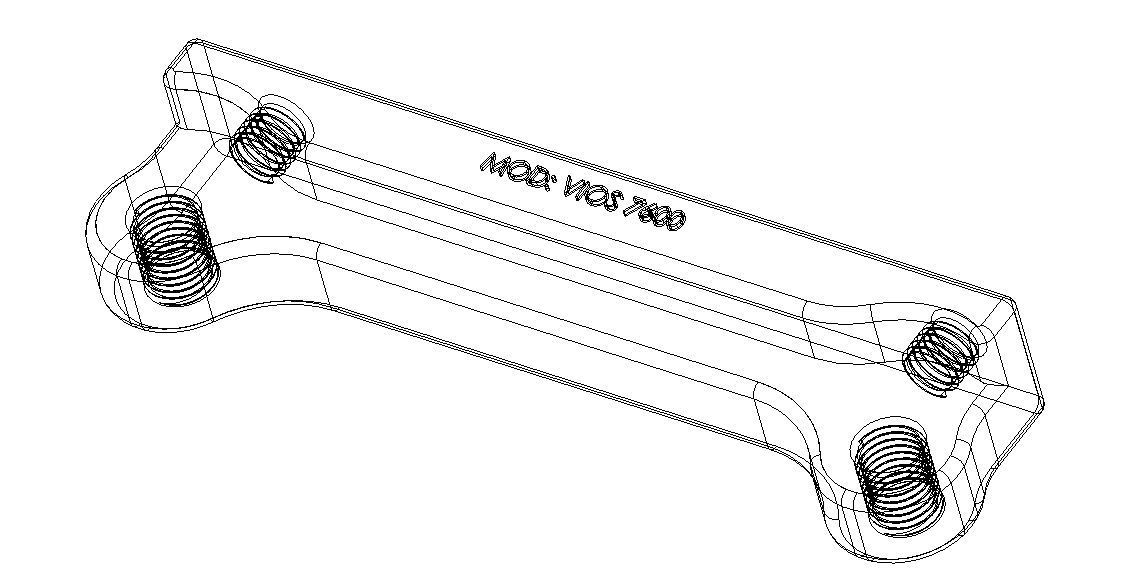Aluminium Brake Caliper Adapter Bracket for Various Models 3D model_41