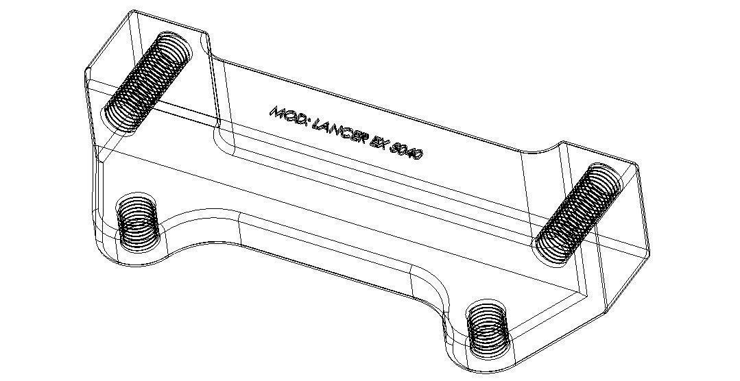 Aluminium Brake Caliper Adapter Bracket for Various Models 3D model_23