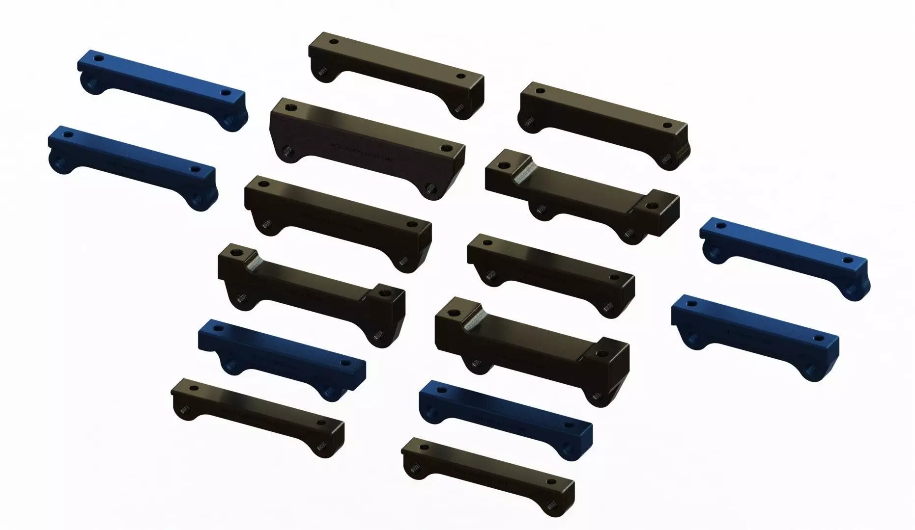 Aluminium Brake Caliper Adapter Bracket for Various Models 3D model_0