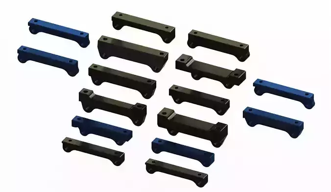 Aluminium Brake Caliper Adapter Bracket for Various Models 3D model