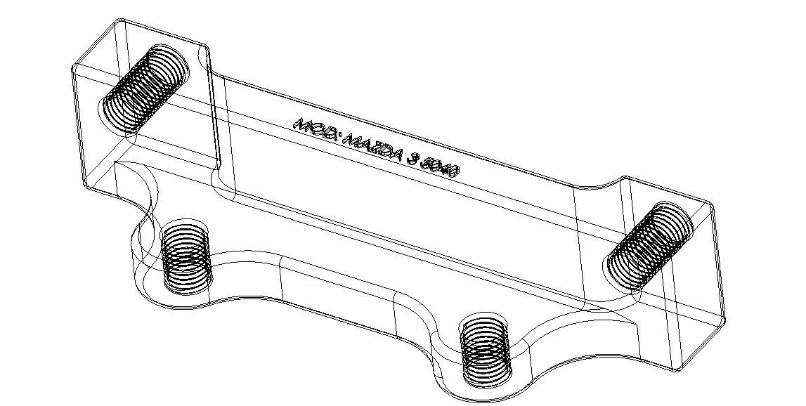 Aluminium Brake Caliper Adapter Bracket for Various Models 3D model_32