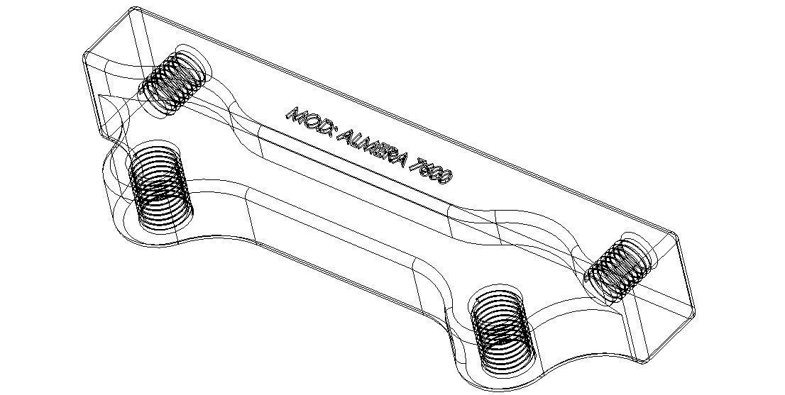 Aluminium Brake Caliper Adapter Bracket for Various Models 3D model_5