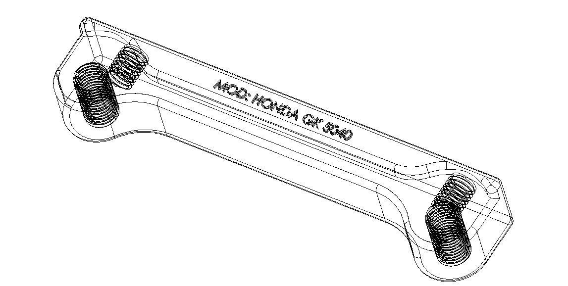 Aluminium Brake Caliper Adapter Bracket for Various Models 3D model_17