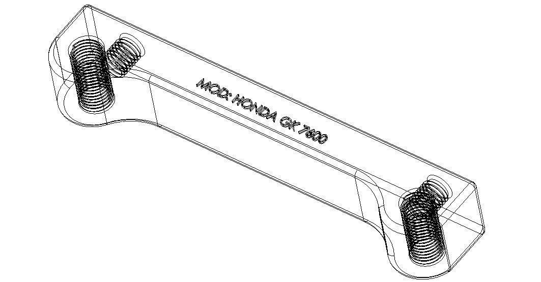 Aluminium Brake Caliper Adapter Bracket for Various Models 3D model_20