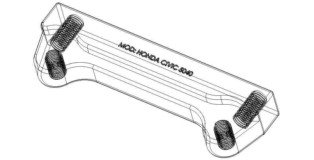 Aluminium Brake Caliper Adapter Bracket for Various Models 3D model_11