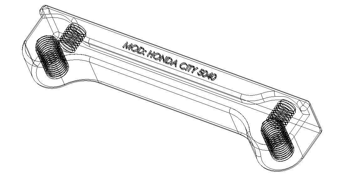Aluminium Brake Caliper Adapter Bracket for Various Models 3D model_8