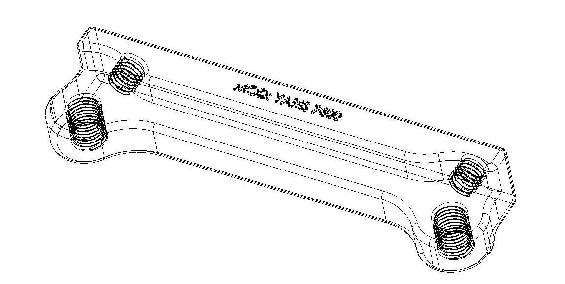 Aluminium Brake Caliper Adapter Bracket for Various Models 3D model_47