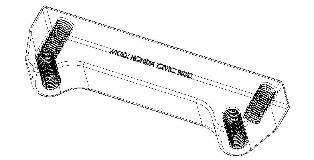 Aluminium Brake Caliper Adapter Bracket for Various Models 3D model_14