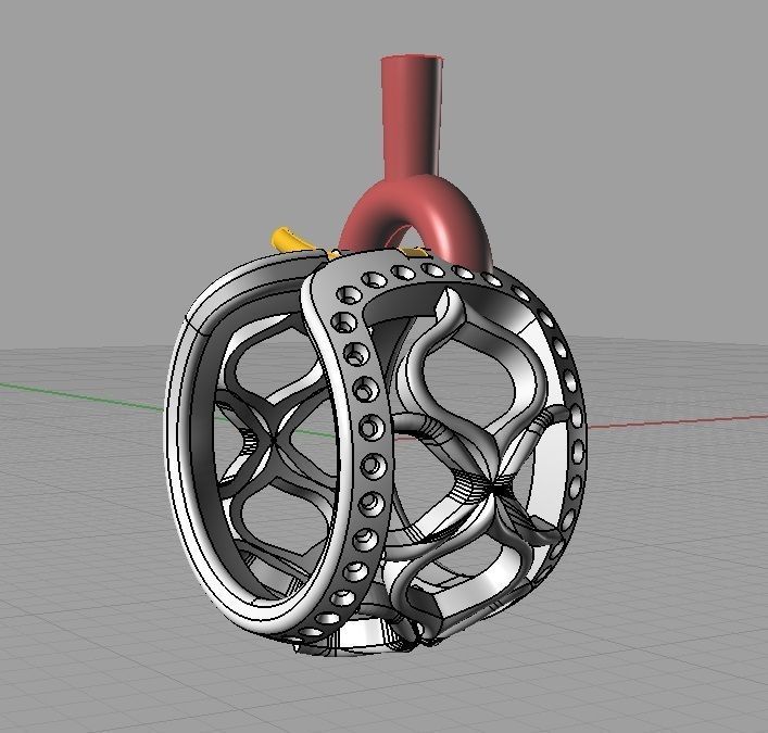 YD314 heart shaped ring 3D print model_2