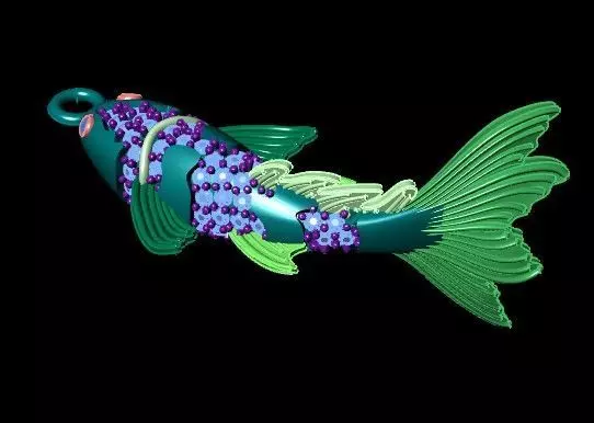 Koi Fish Charm 3D print model_0