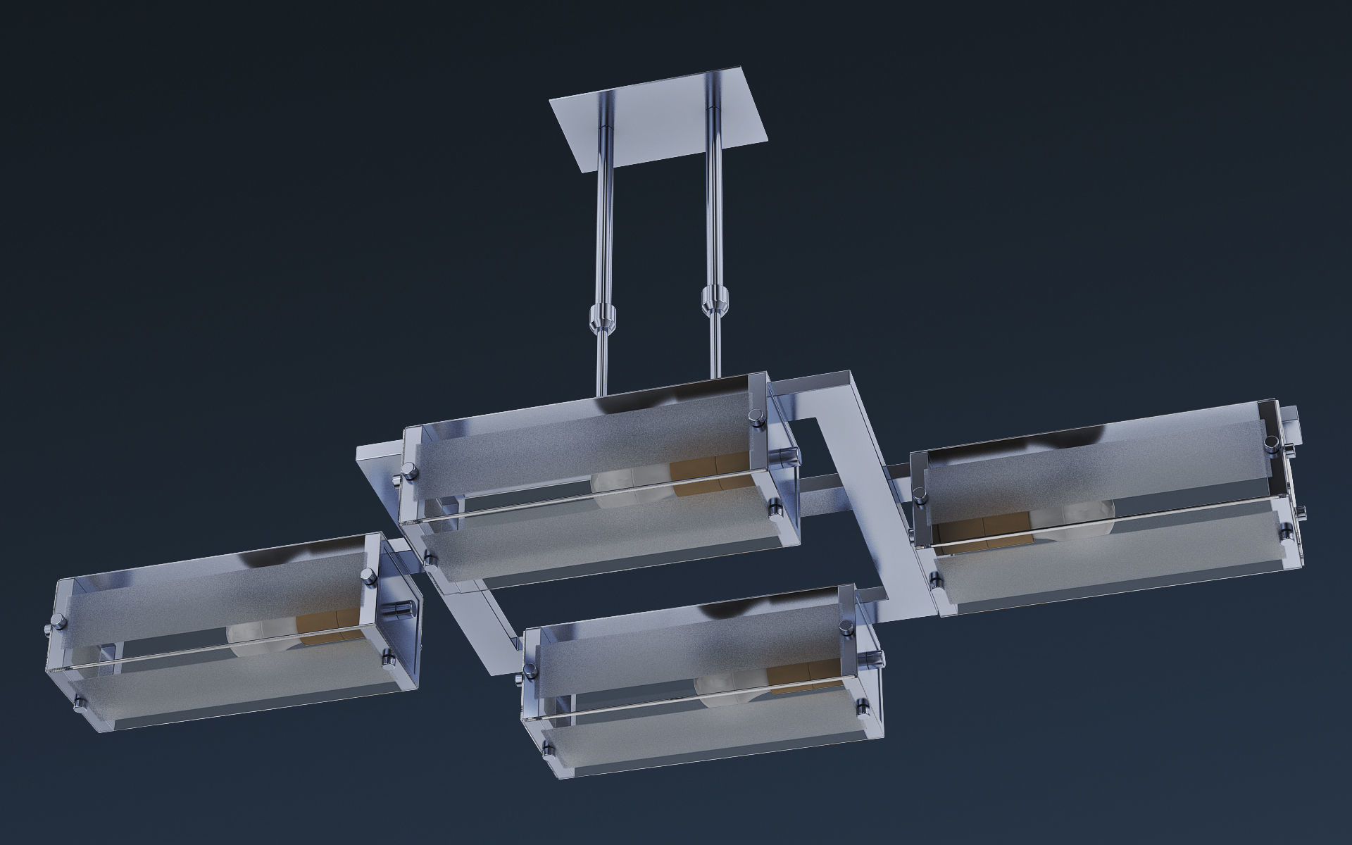 Chandelier Altalusse IL INL-9189P-04 Chrome 3D model_2