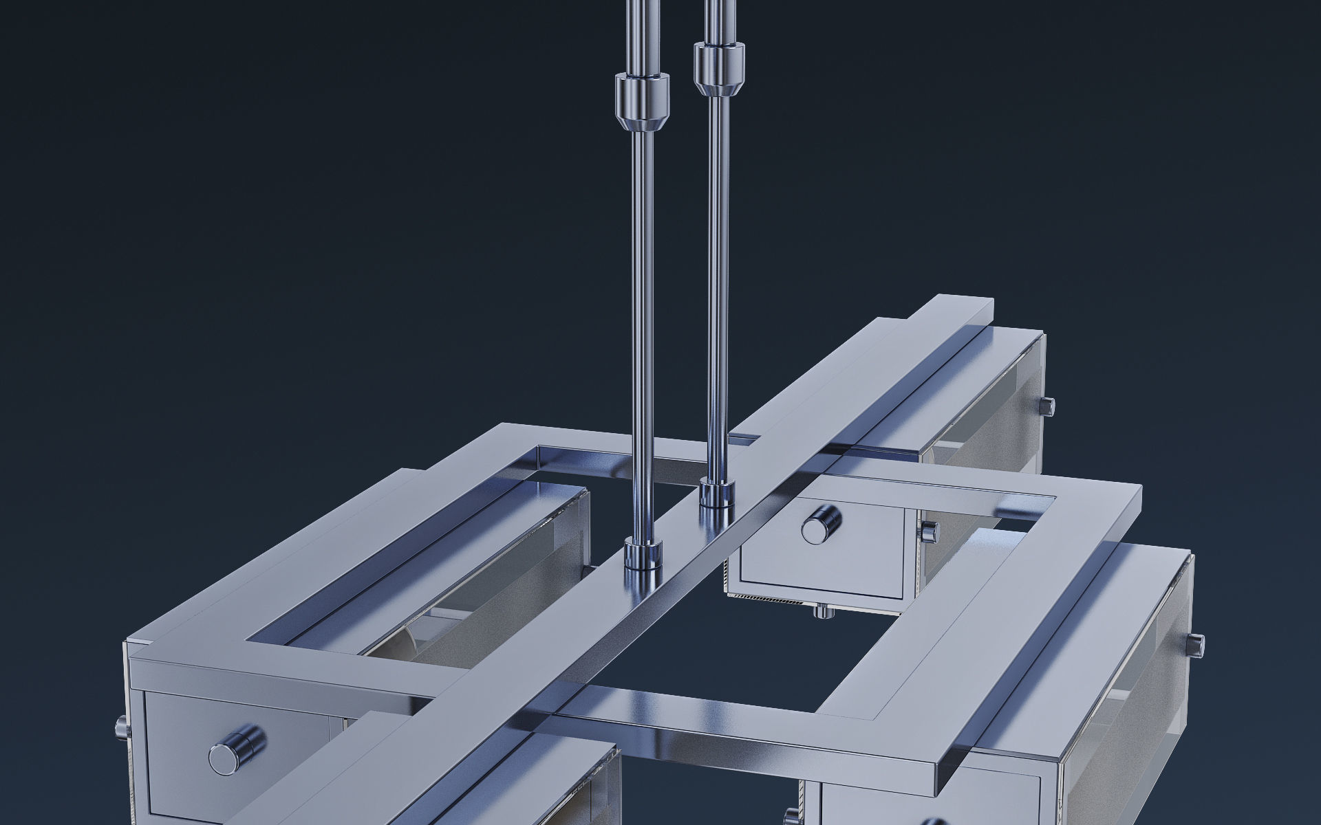 Chandelier Altalusse IL INL-9189P-04 Chrome 3D model_6