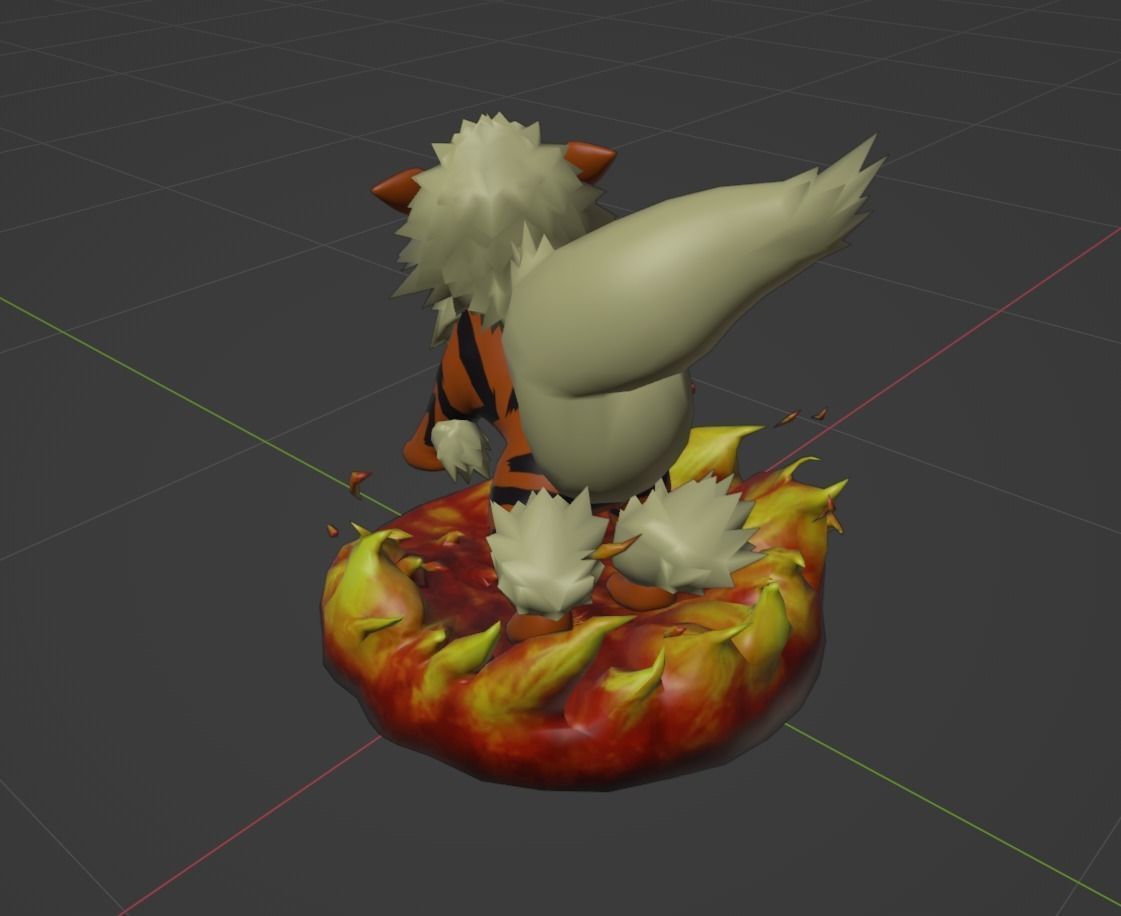 Arcanine pokemon 3D print model 3D print model_2