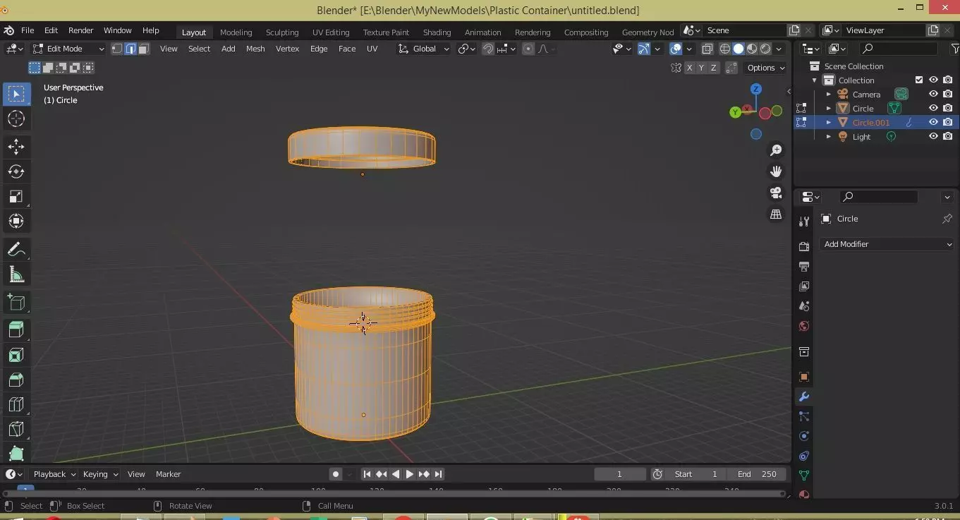 Plastic Jar Mockup  3D model_0