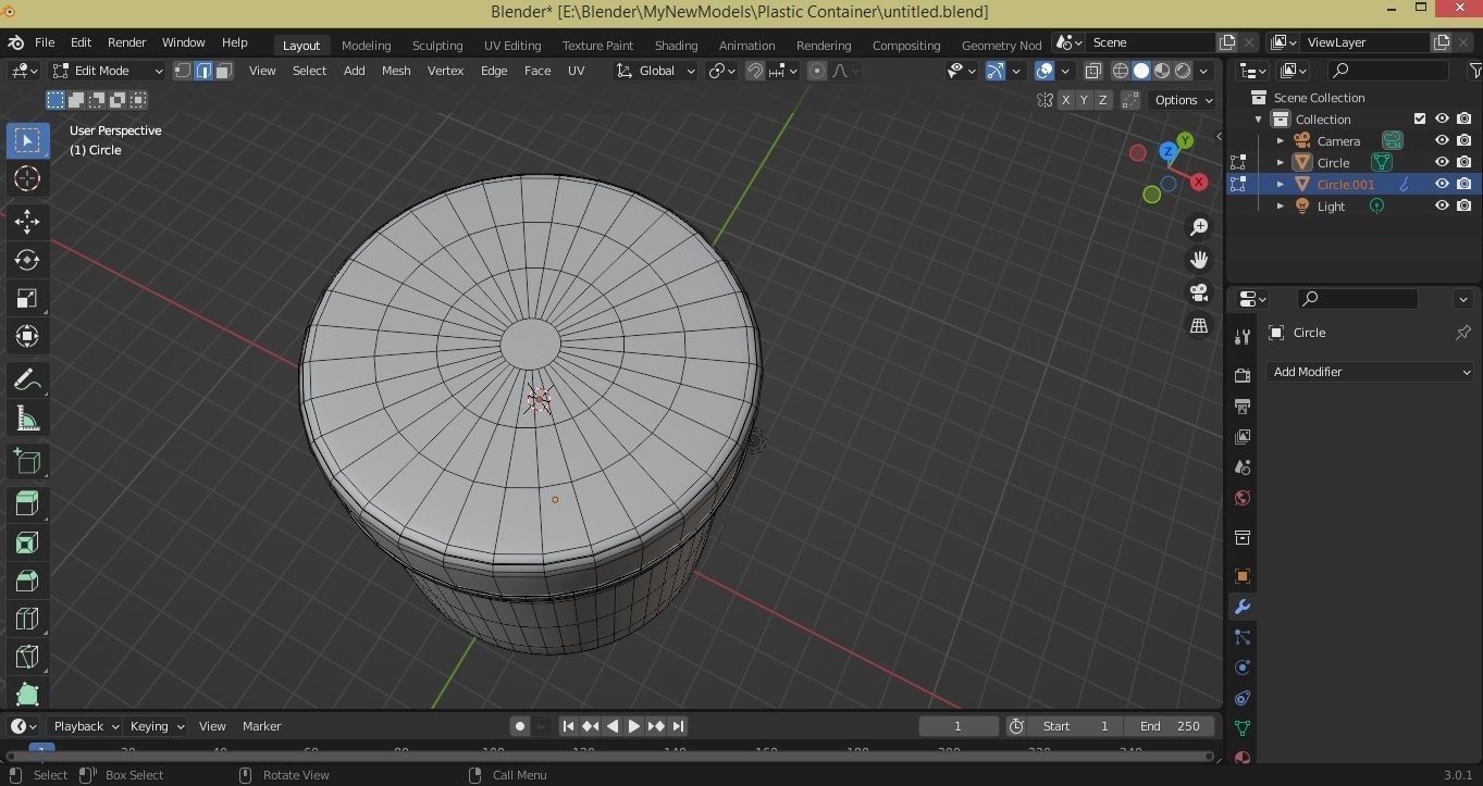 Plastic Jar Mockup  3D model_6