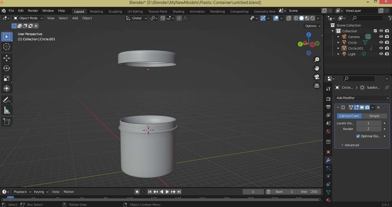 Plastic Jar Mockup  3D model_7